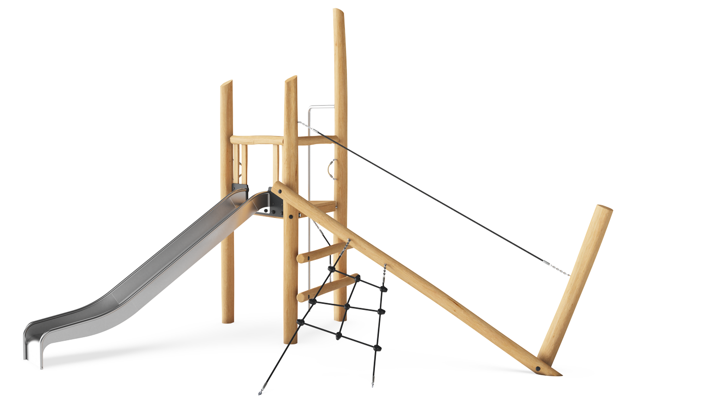 Rutschturm mit Balancierbalken-Aufstieg NRO1006 Ansicht 2