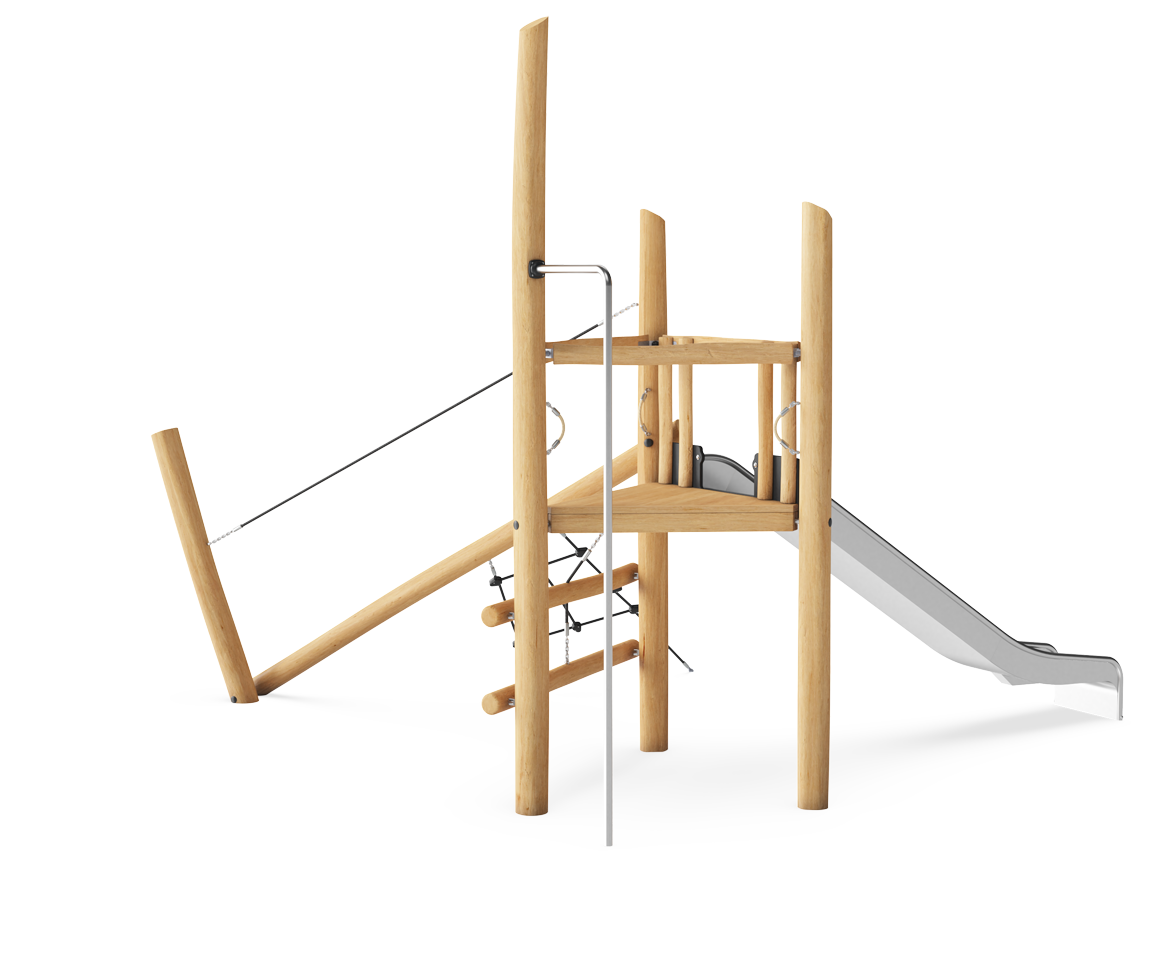 Rutschturm mit Balancierbalken-Aufstieg NRO1006 Ansicht 3