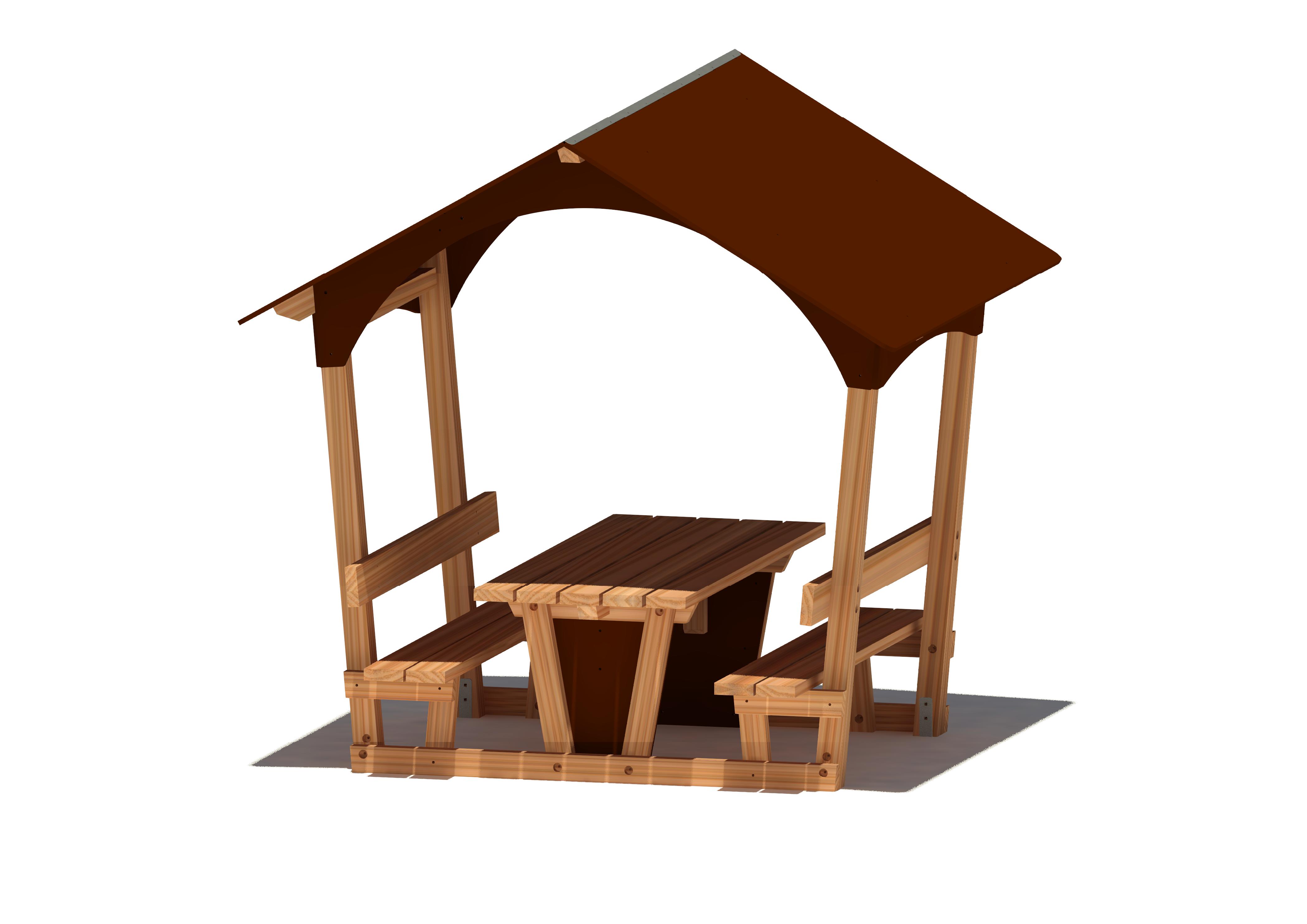 Überdachte Sitzgruppe 15020 Ansicht 2