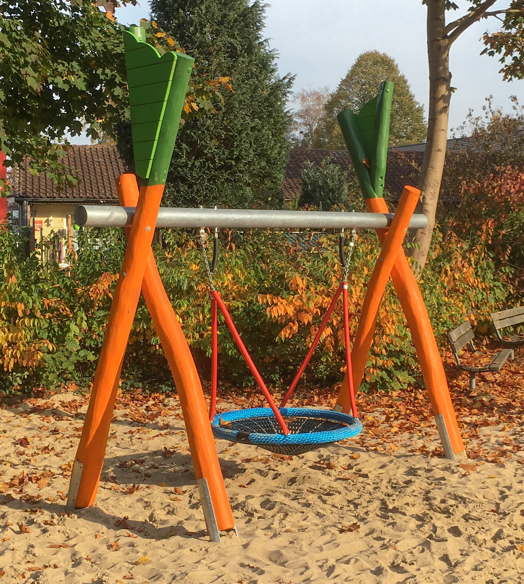 Nestkorbschaukel LH210cm, Querrohr Stahl verzinkt Ansicht 4