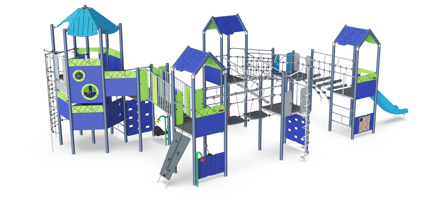 6-Turm Mega Spielplattform PCM610121 Ansicht 3