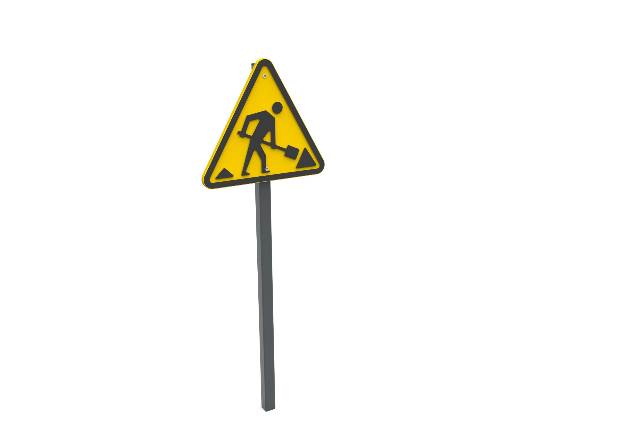 Verkehrsschild Baustelle Ansicht 2