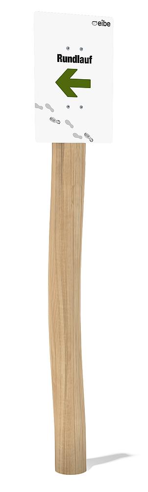 Trimm-dich-Pfad Schild Rundlauf links, eibe