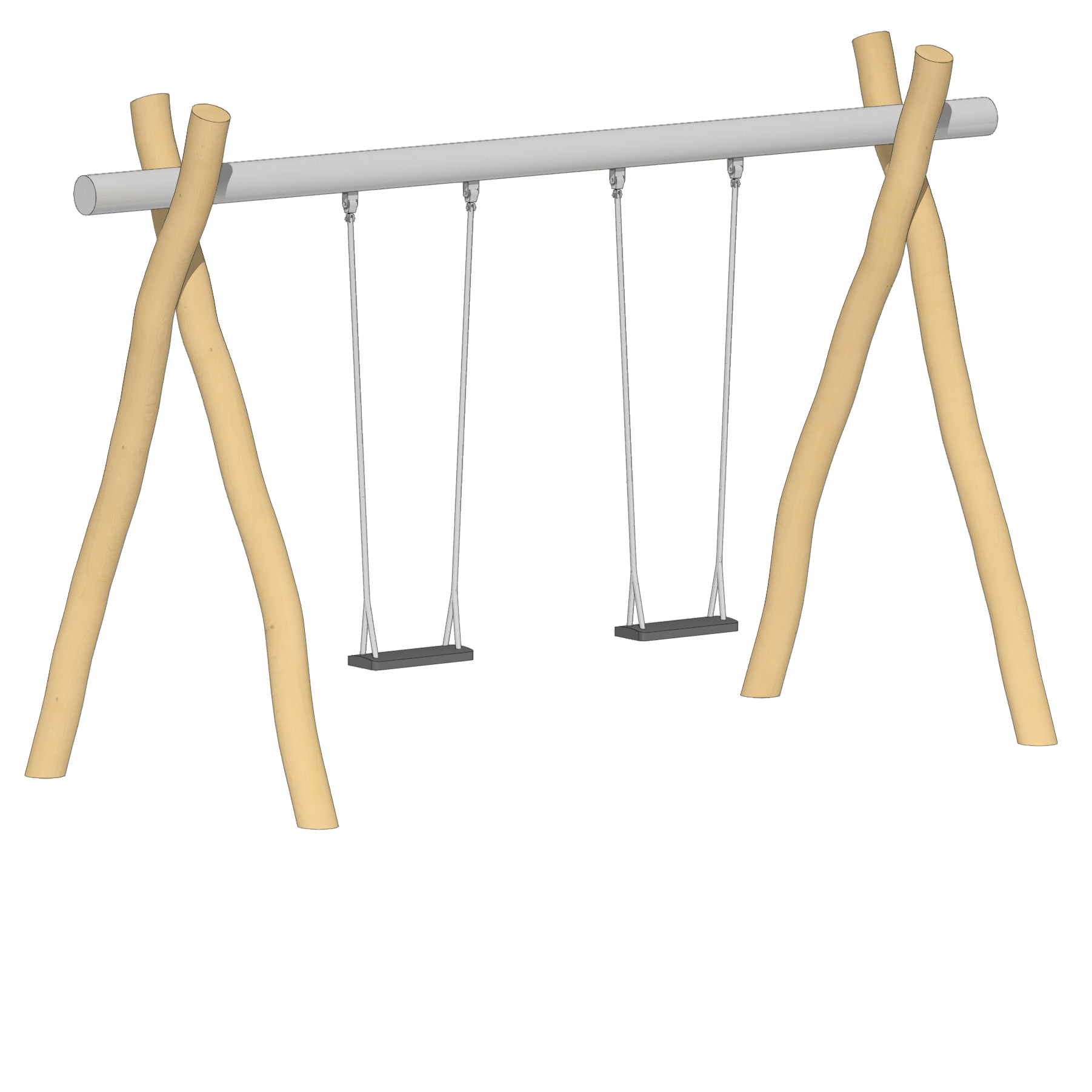 Schaukel 2-fach LH250cm, Querrohr Stahl verzinkt Ansicht 2