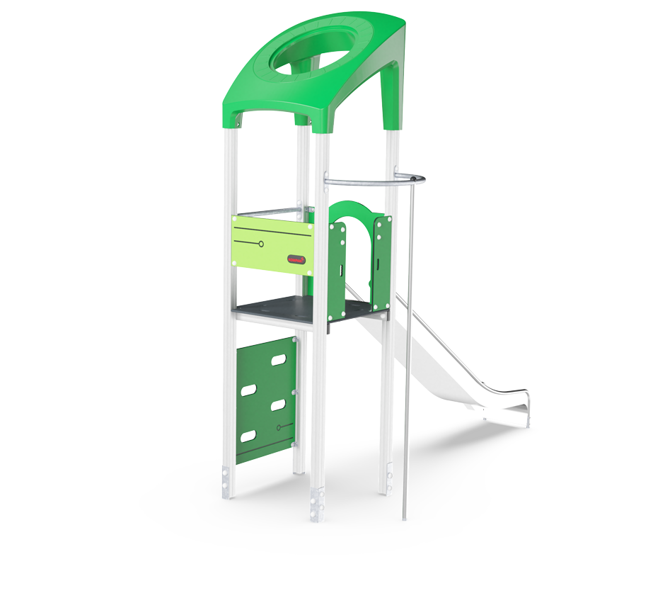 Spielturm mit Kletterwand KPL1016 Ansicht 3