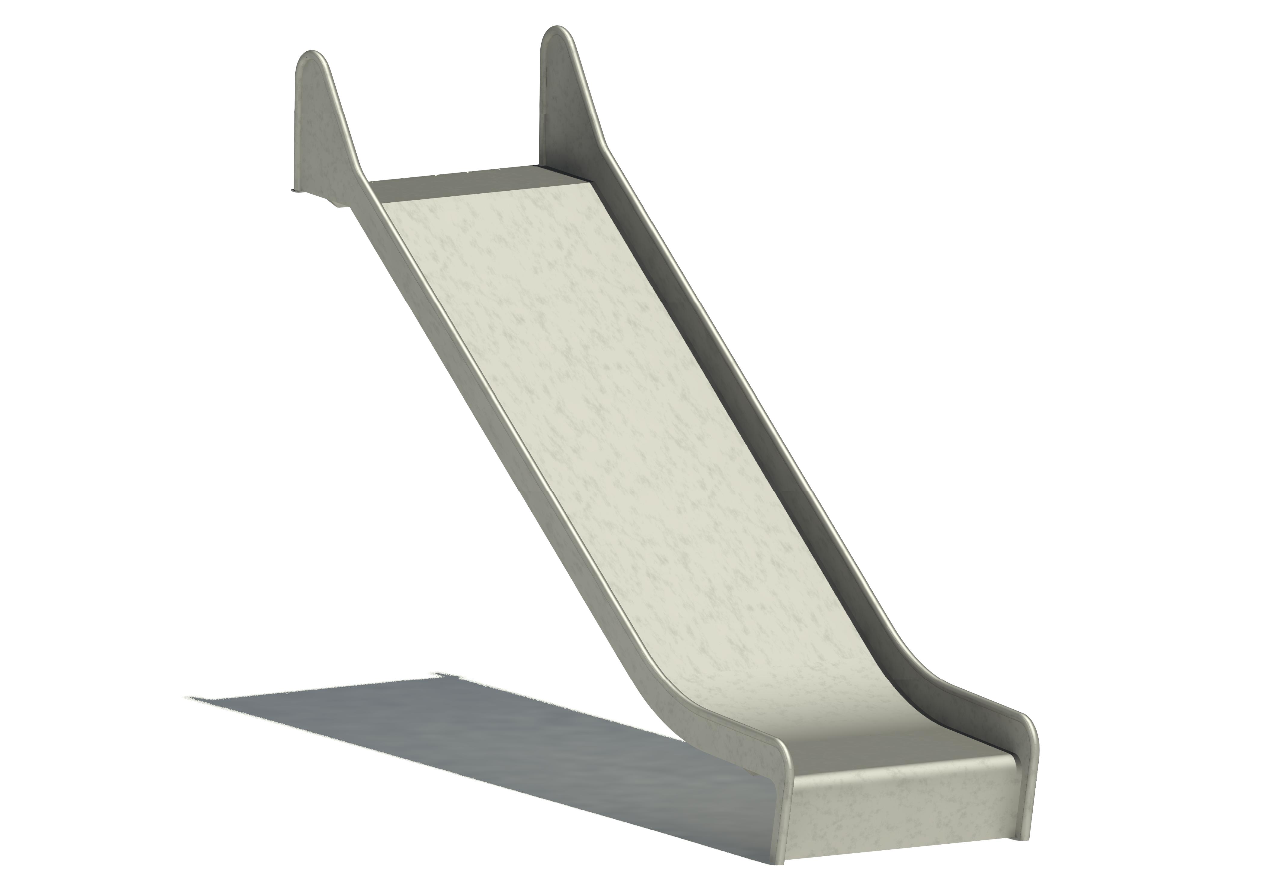 Anbaurutschbahn Edelstahl, ABH 190 cm,Breite 100cm Ansicht 2