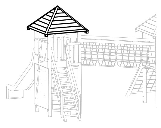 Pyramidendach zu Quadro-Turm aus Edelkastanie und Douglasie Ansicht 5