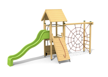 Kletterturm Kombi 1 mit 1er Schaukel Ansicht 4