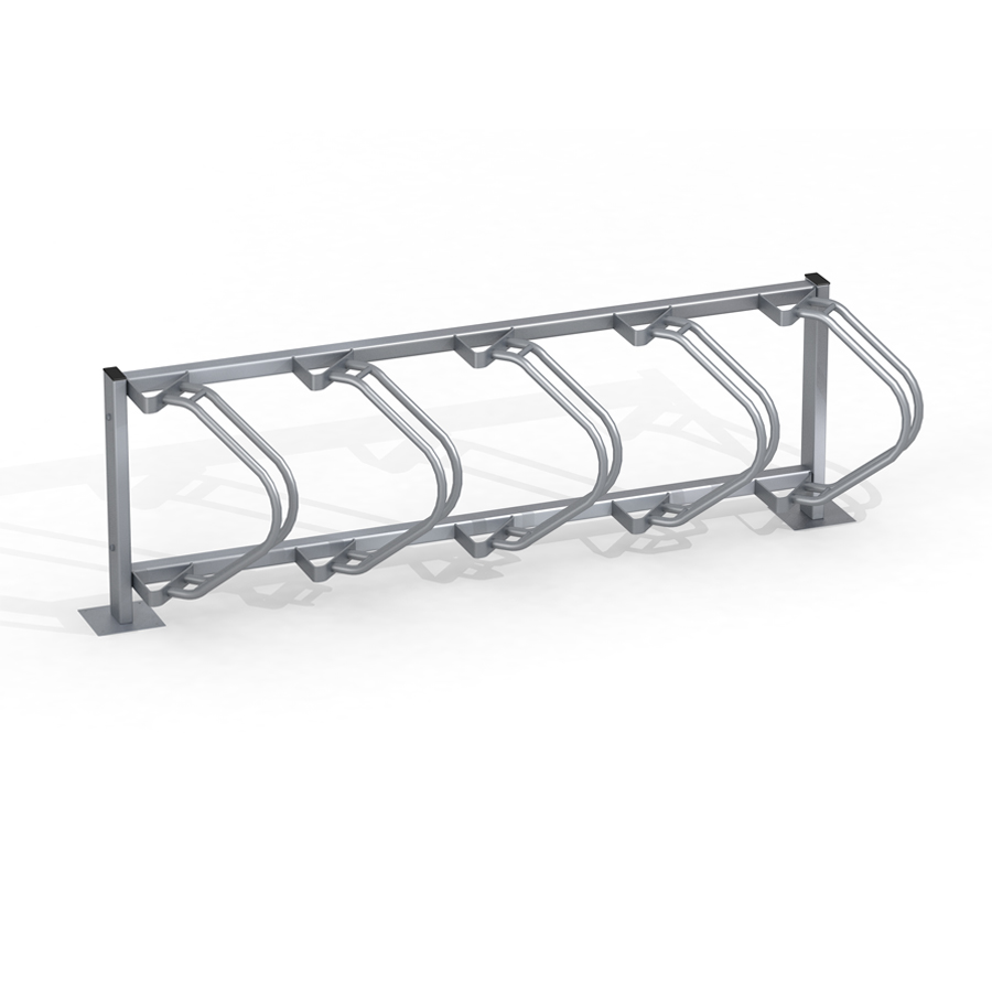 Fahrradständer Reihenparker für 5 Fahrräder Ansicht 2