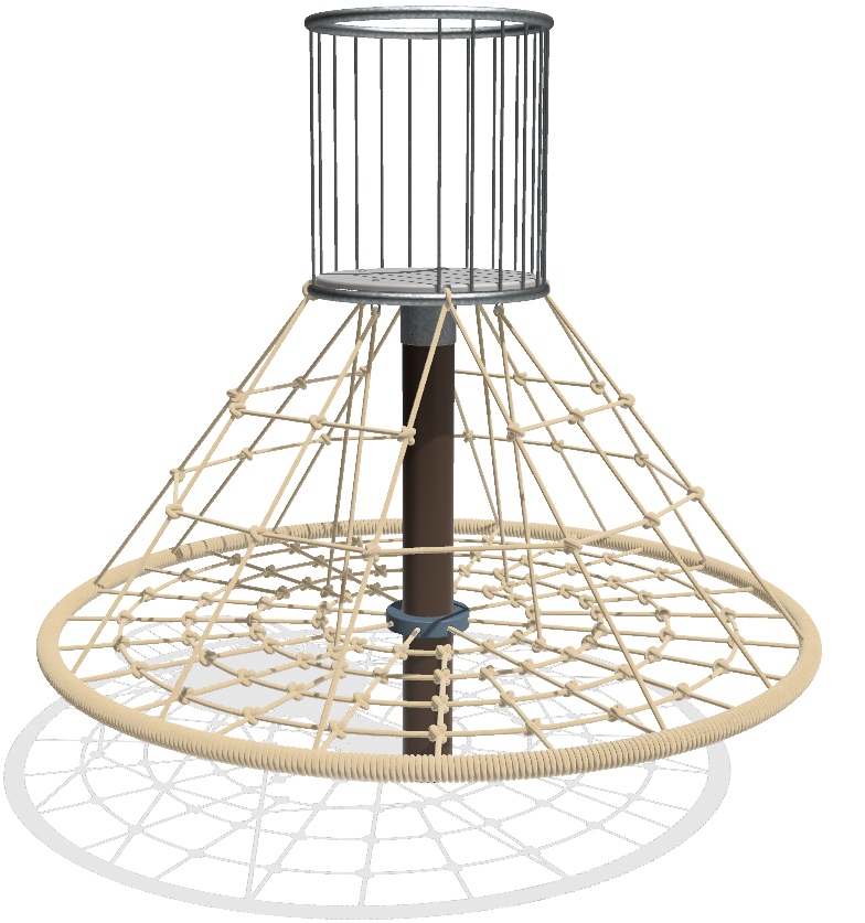 Kletterbaum Rocket, Seile farbig, armiert Ansicht 3