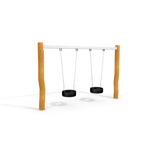 Doppel Reifenschaukel Robinie Ansicht 2