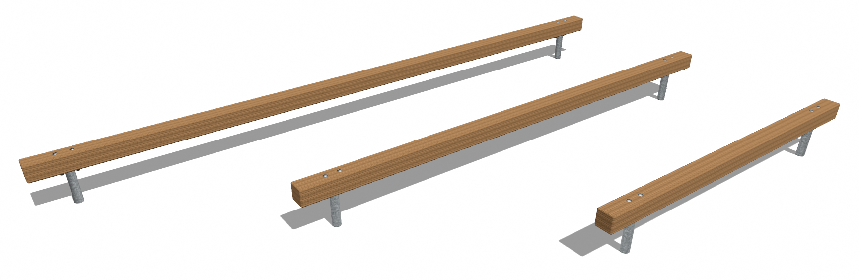 Schwebebalken aus Kantholz, L = 400 cm Ansicht 4