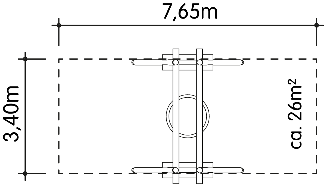 Nestkorbschwinger LH250cm Ansicht 4