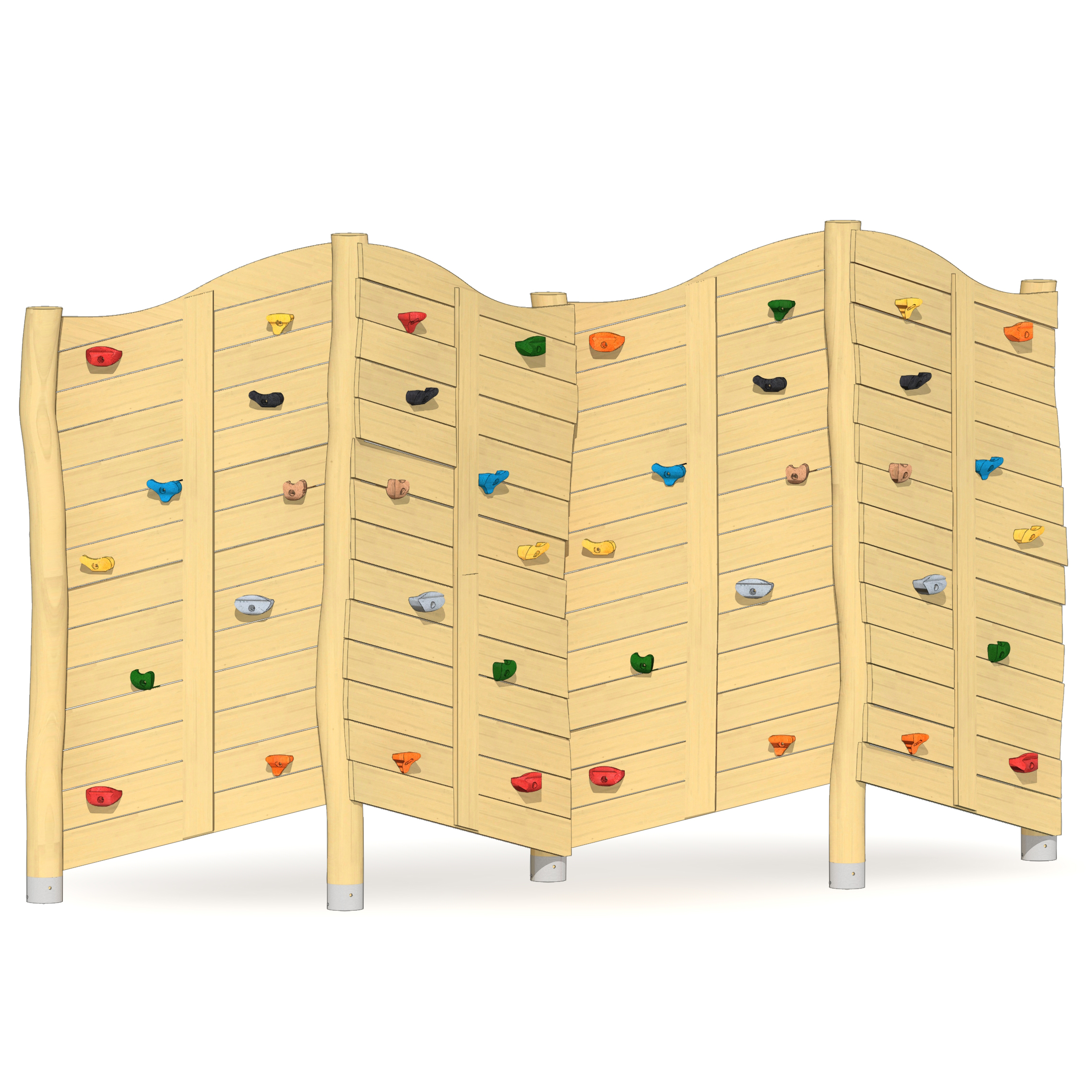 Felsen-Kletterwand 4-teilig Ansicht 2
