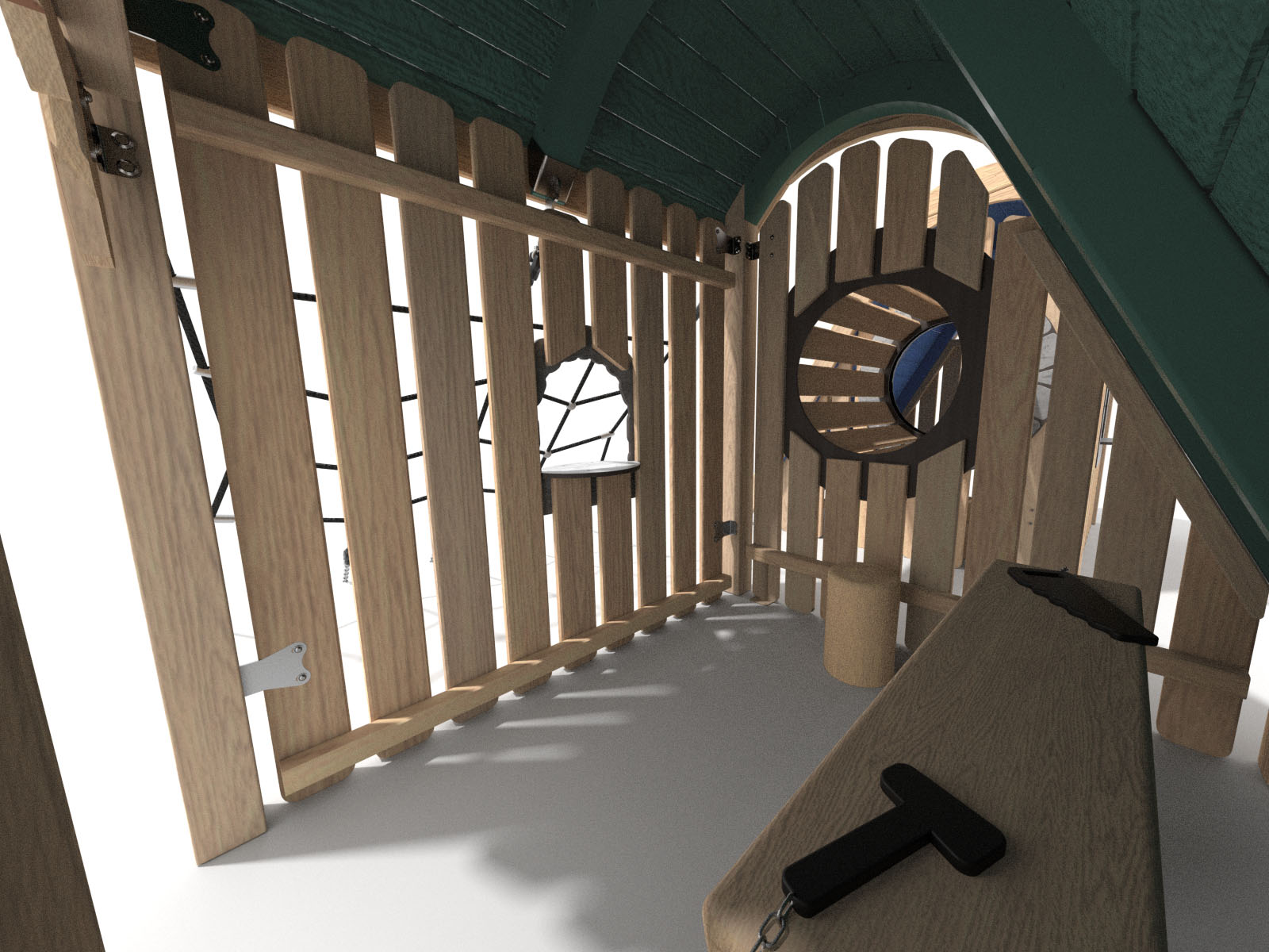 Spielhaus Twins Tunnel Ansicht 5