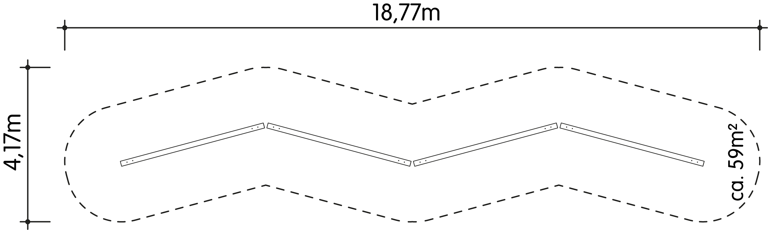 Balancierbalken-Strecke 16m Ansicht 4
