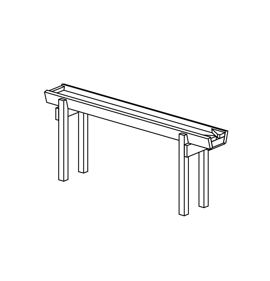 Wasserrinne massiv Ansicht 2