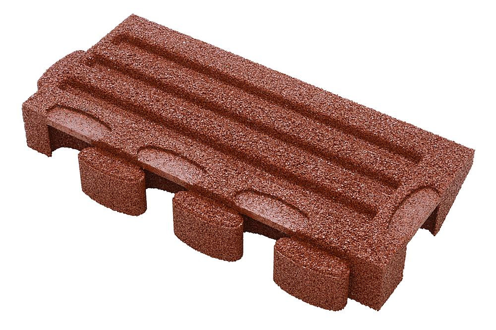 Puzzle Mat 3D Randplatte angeschrägt mit Zwischenelement 80 mm rotbraun Ansicht 5
