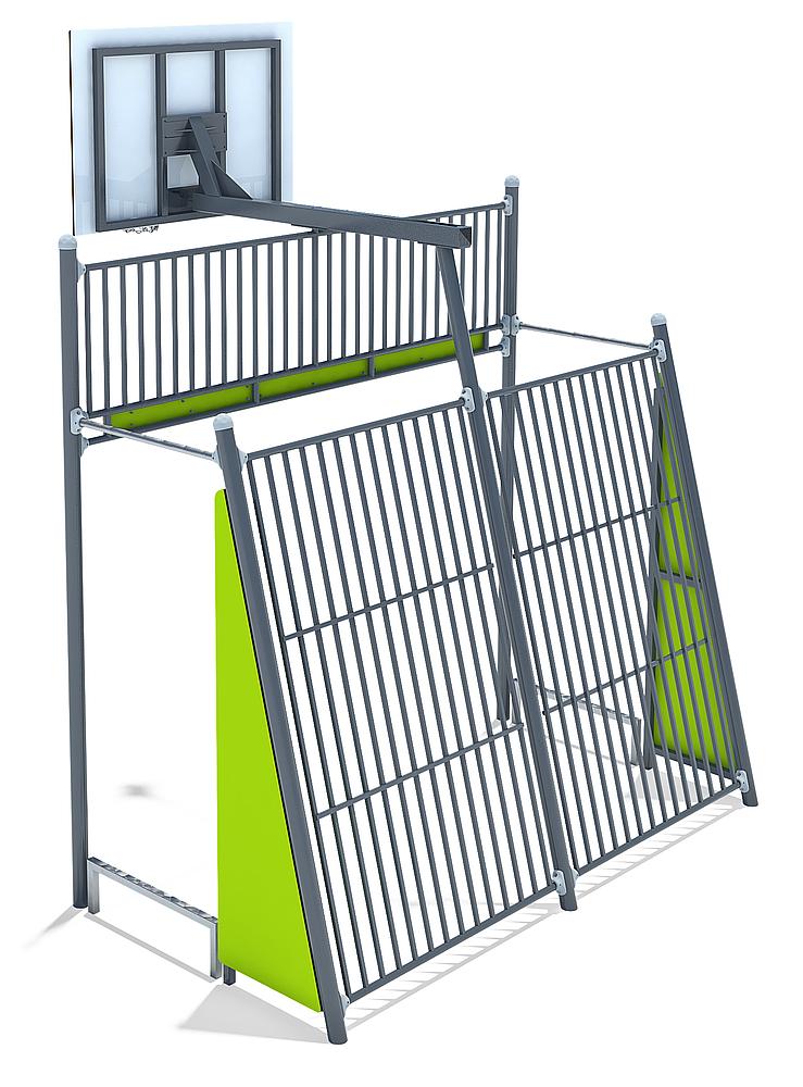 Fußballtor mit Basketballkorb Ansicht 4