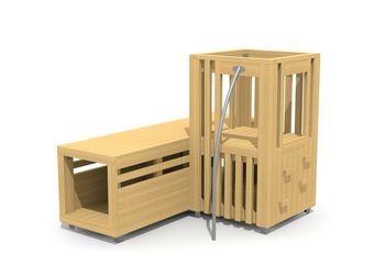 bimbox Tunnelturm - lasiert Ansicht 6