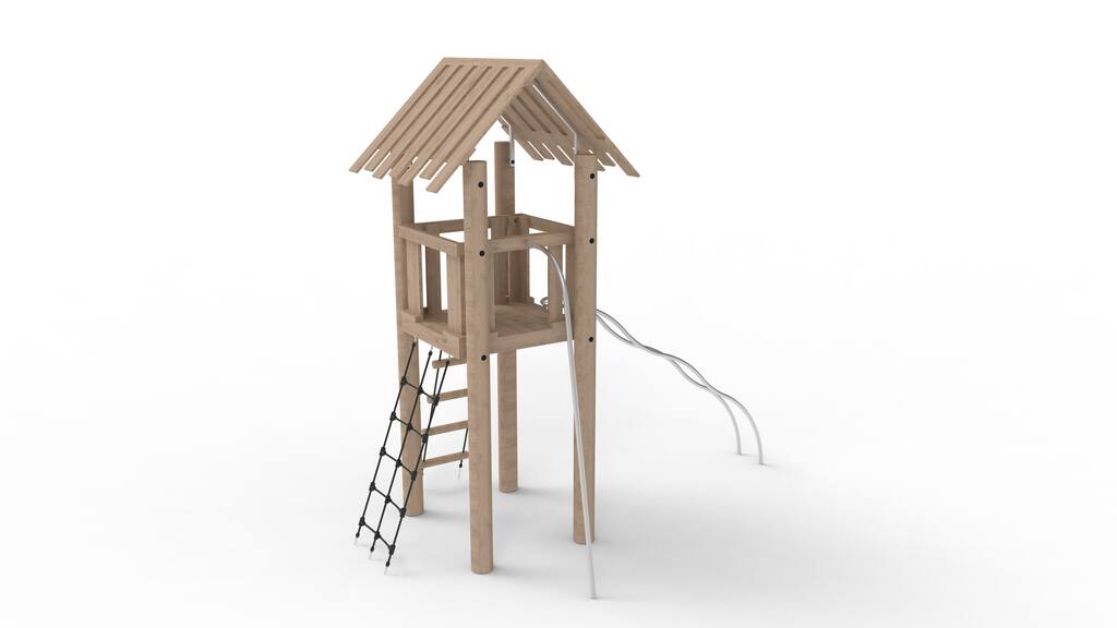 Turm mit Kletterelementen Ansicht 2