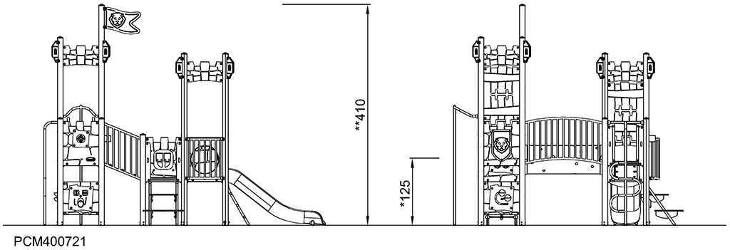 4-Turm-Spielanlage Kastell PCM400721 Ansicht 5