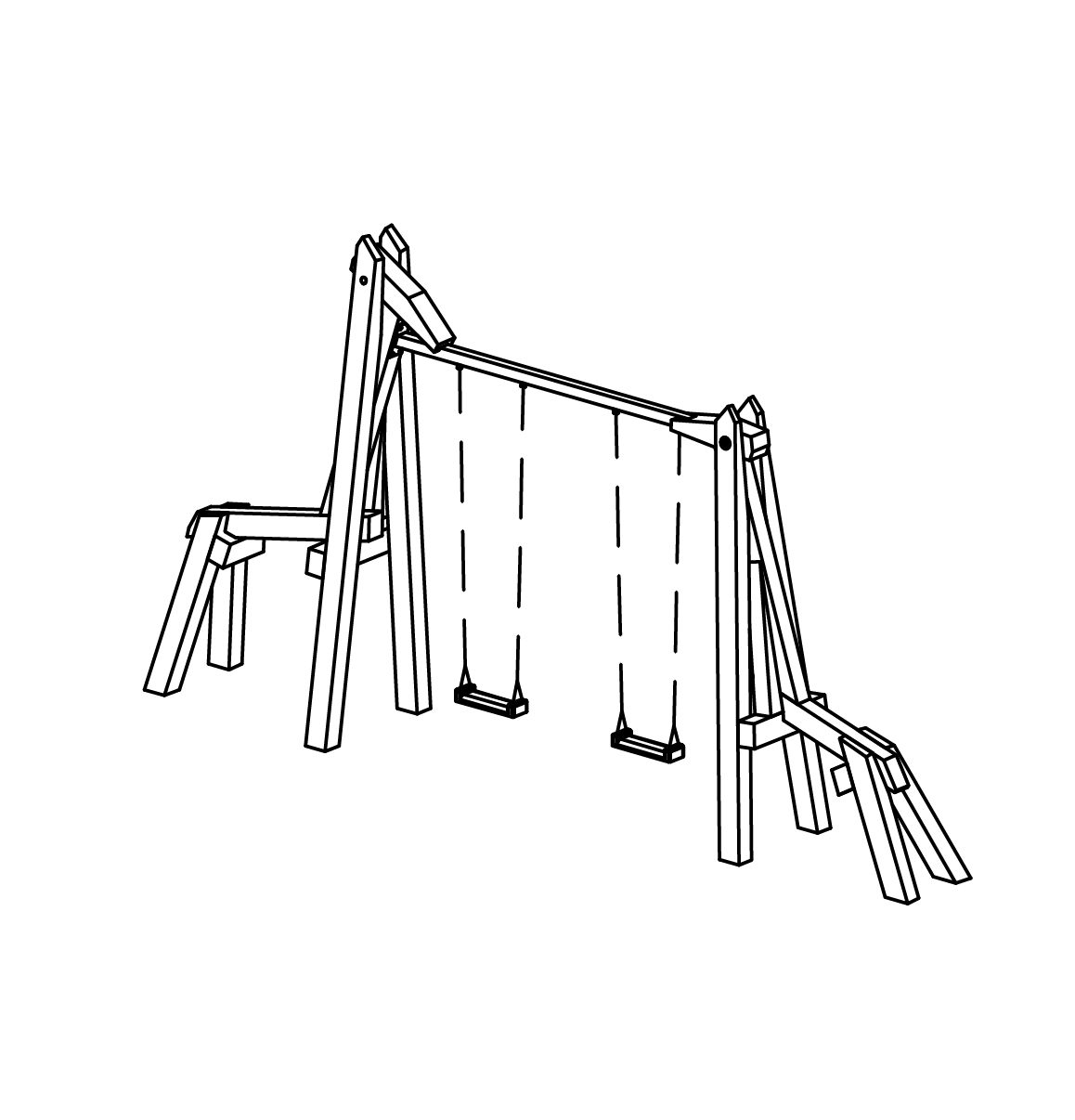 Giraffenschaukel Ansicht 2