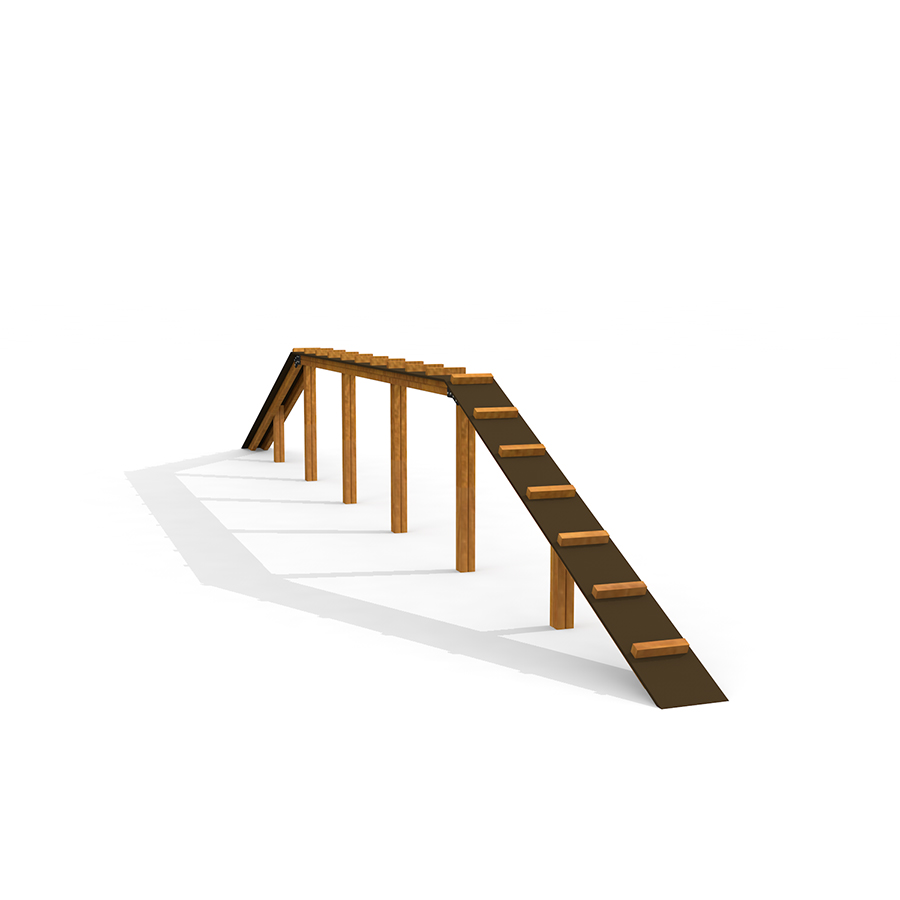 Hundeleiter mit Brücke Ansicht 2