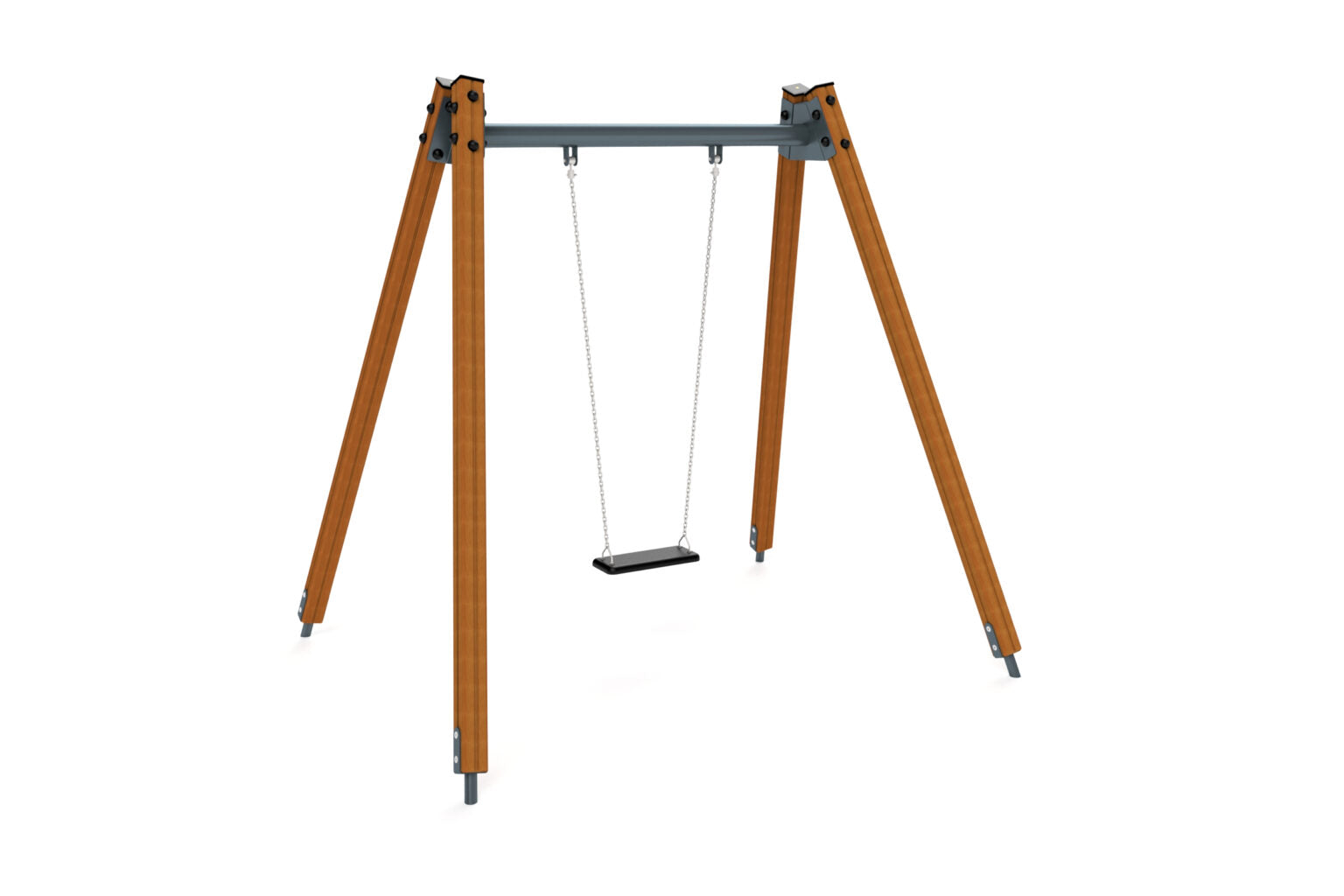 3501D Einzelschaukel aus Holz Ansicht 2