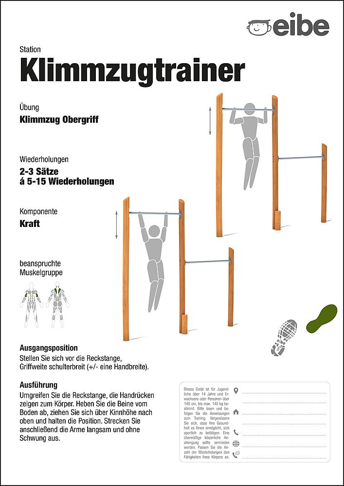 Trimm-dich-Pfad Trainingsschild Klimmzutrainer Ansicht 5