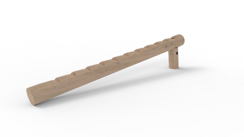 Schräger Balancierbalken mit Tritten Ansicht 2