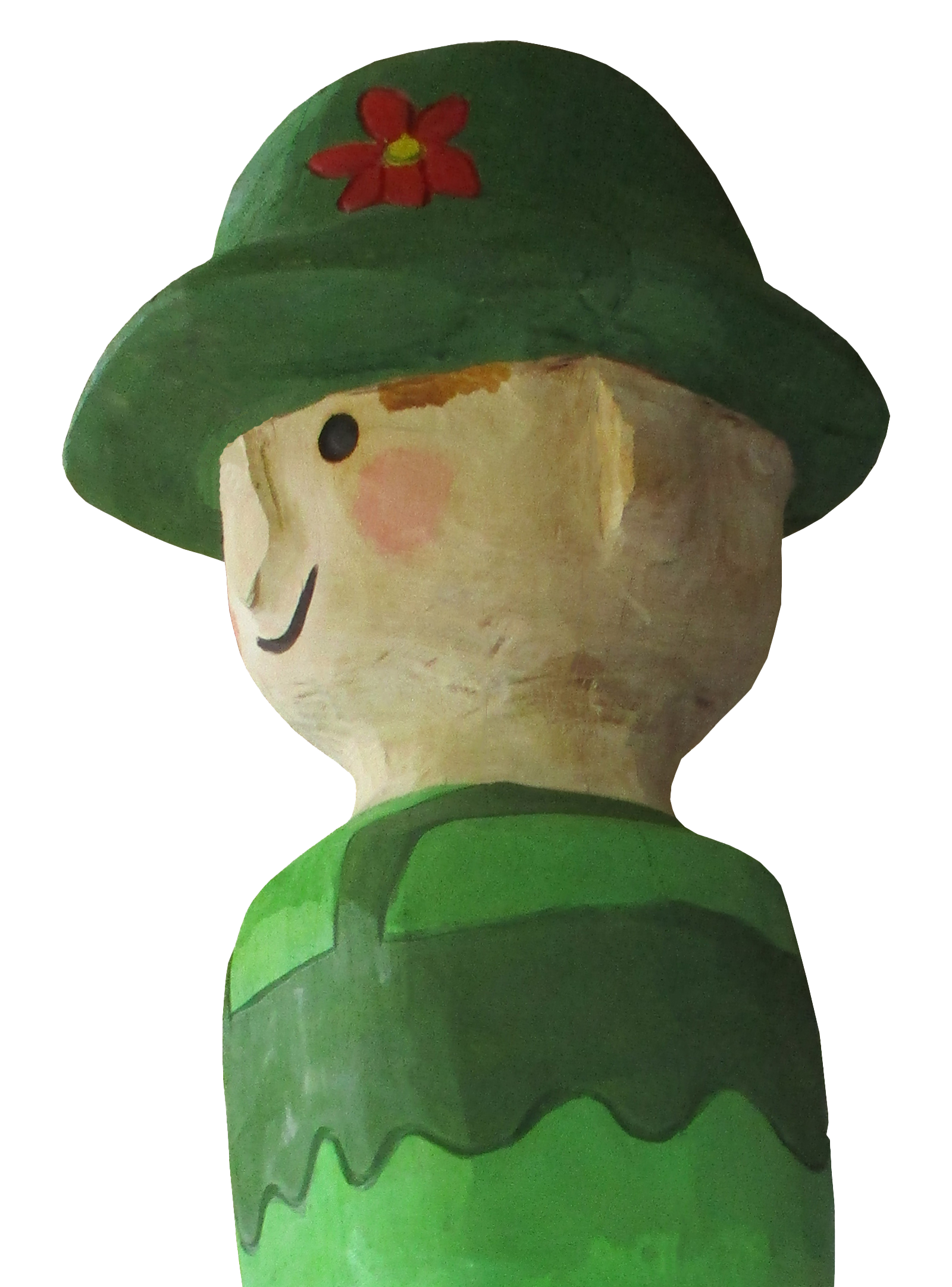 Pfostenkopf/Schnitzfigur Gärtner - Ansicht 2