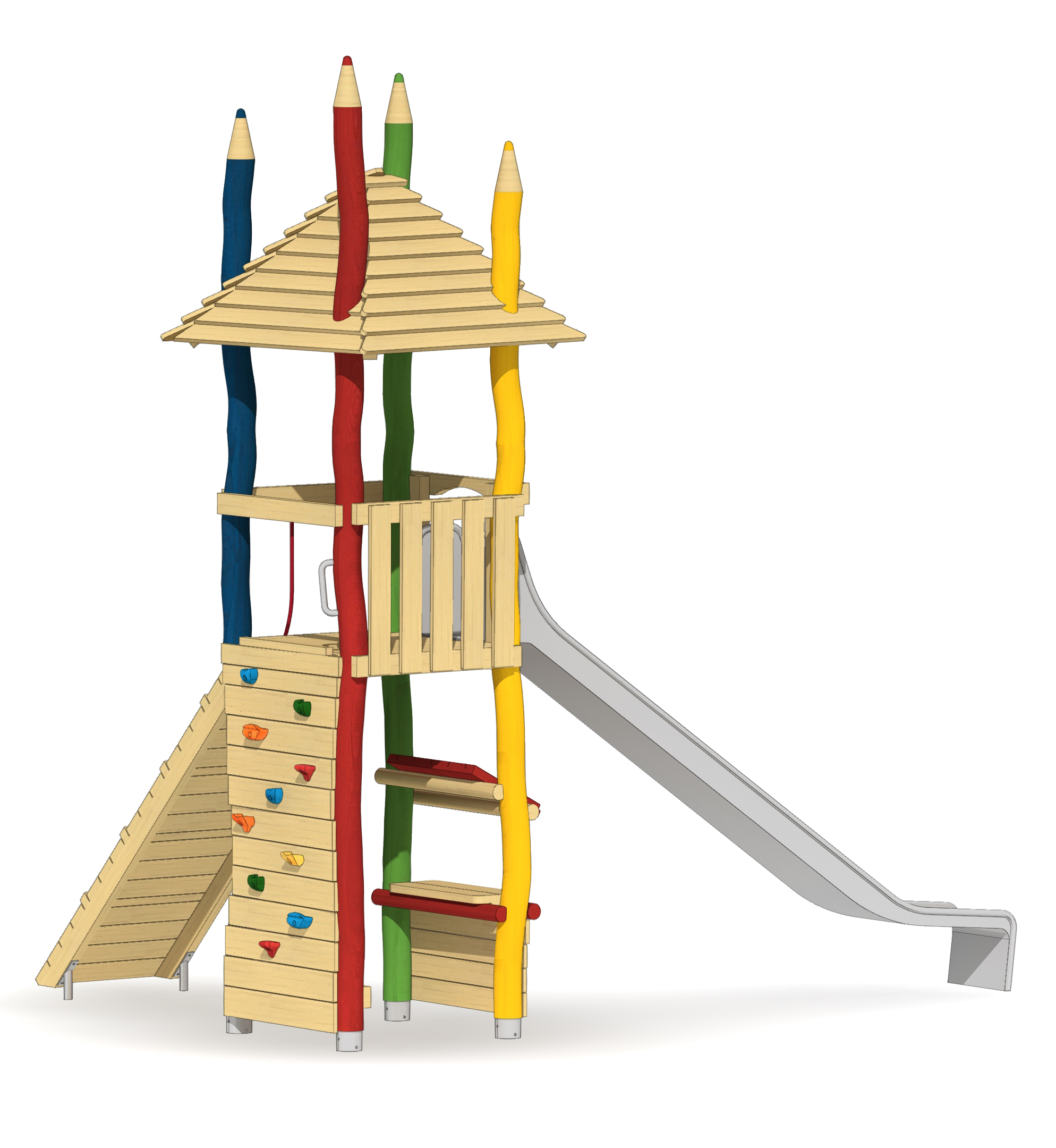 Spielturm Buntstifte Ansicht 2