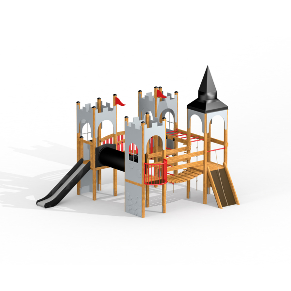 Spieltürme Schloss Camelot mit Rutsche Ansicht 2