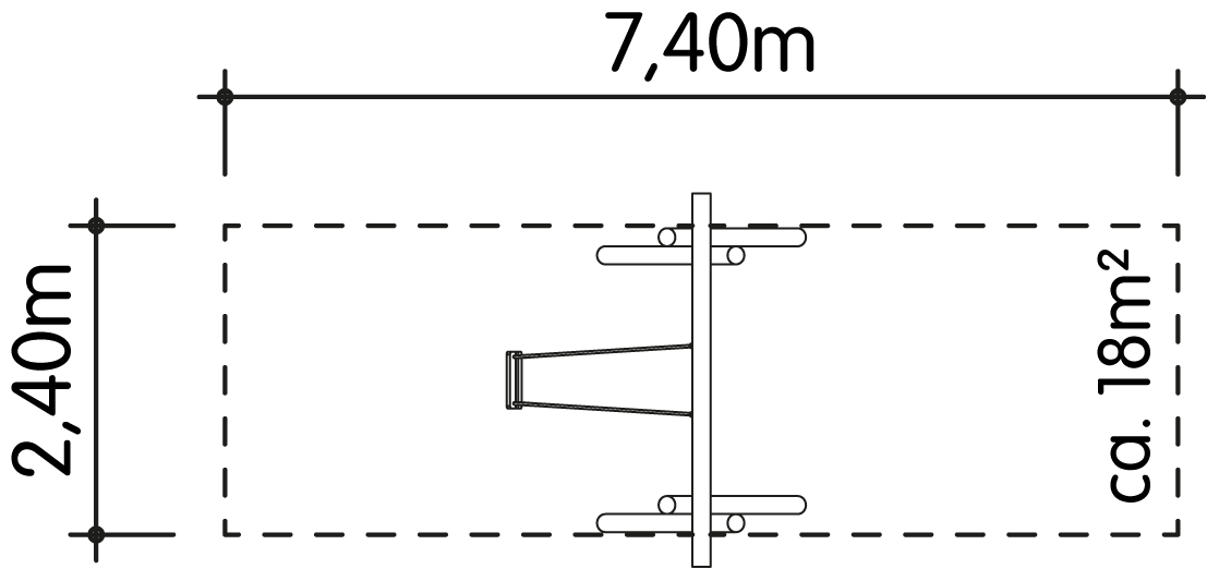 Schaukel 1-fach LH210cm Ansicht 4