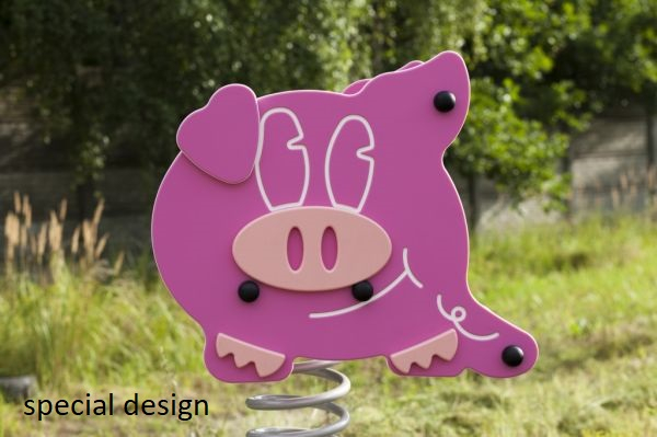 Schweinchen Federwippe Ansicht 3