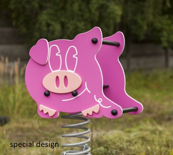 Schweinchen Federwippe Ansicht 4