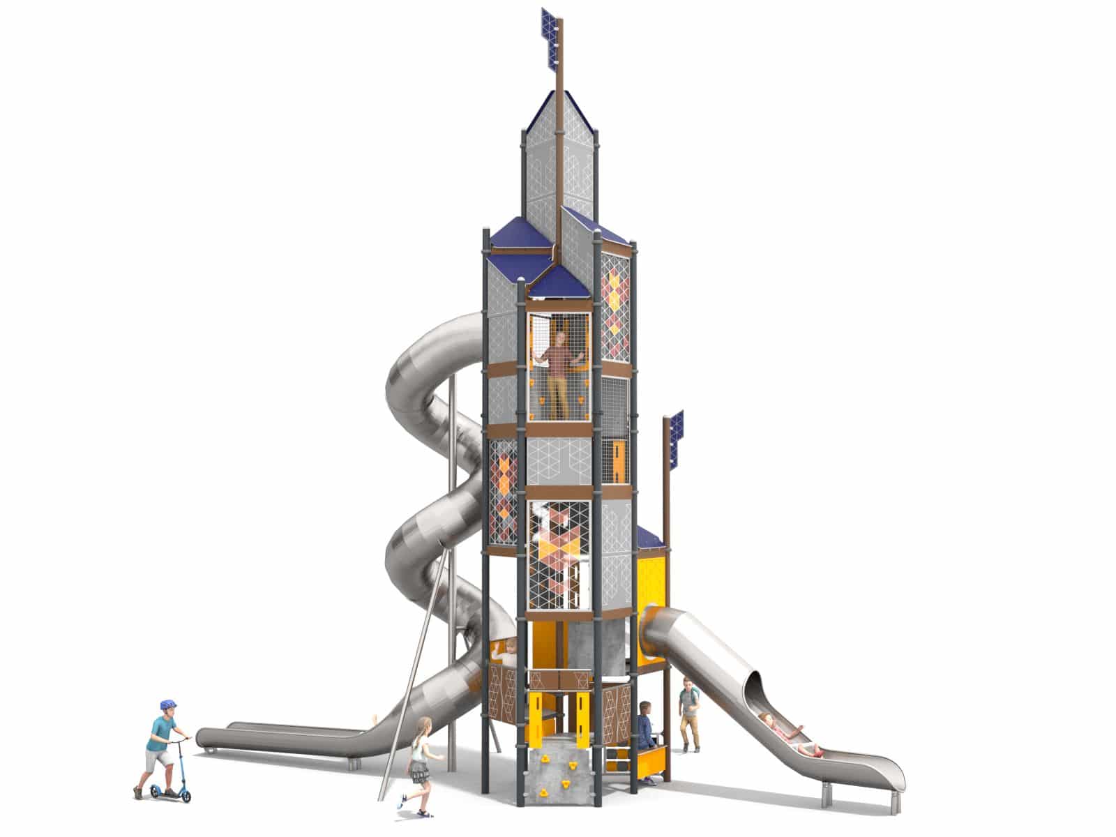 Turm mit Rutschen Ansicht 2