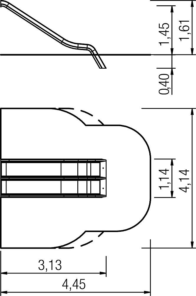 Anbaurutsche doppelt PH 145 cm Ansicht 3