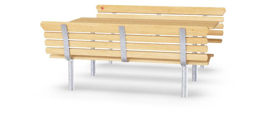 Tisch mit 2 Parkbänken NRO215 Ansicht 2