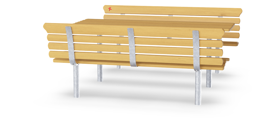 Tisch mit 2 Parkbänken NRO215 Ansicht 3