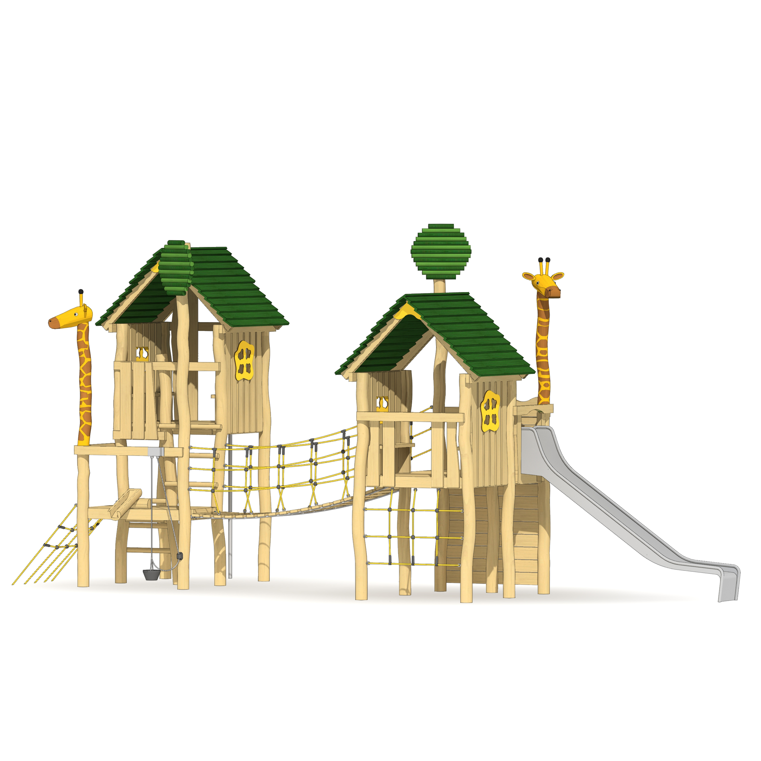 Pfahlsiedlung Giraffen-Park Worms Ansicht 2