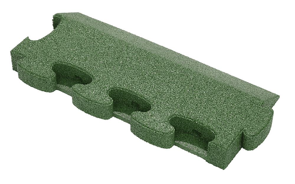 Puzzle Mat 3D Randplatte angeschrägt mit Zwischenelement 60 mm grün Ansicht 4