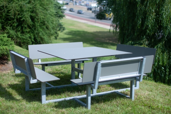 Quadratisch Bank & Tisch HPL Ansicht 5