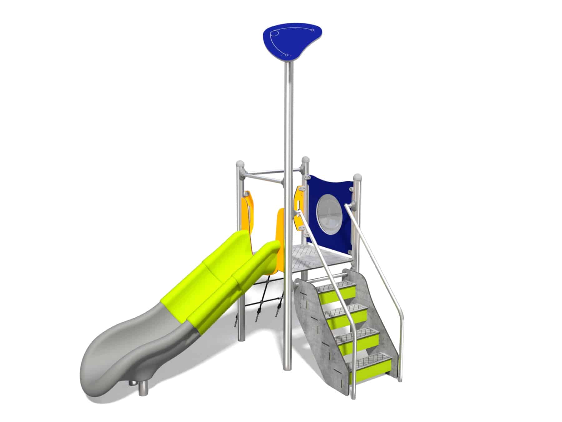 Rutsche mit Stufen für Spielplatz Ansicht 2