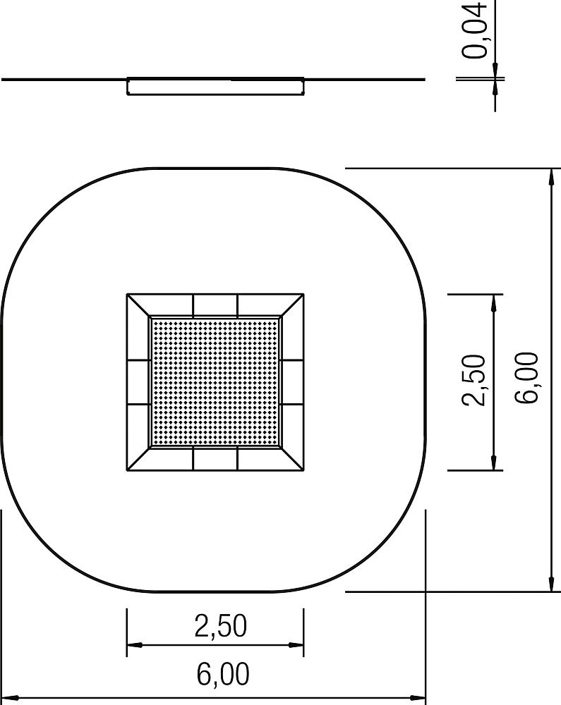 Bodentrampolin Jump L 2,50x2,50 m Ansicht 4