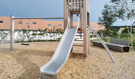 bimbox Kletterturm 2 mit 1er Schaukel Ansicht 3