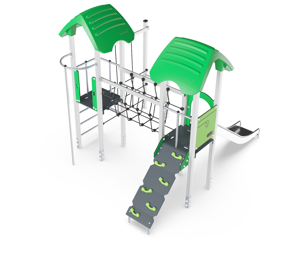 2-Turm-Spielanlage mit Netzbrücke KPL2013 Ansicht 3