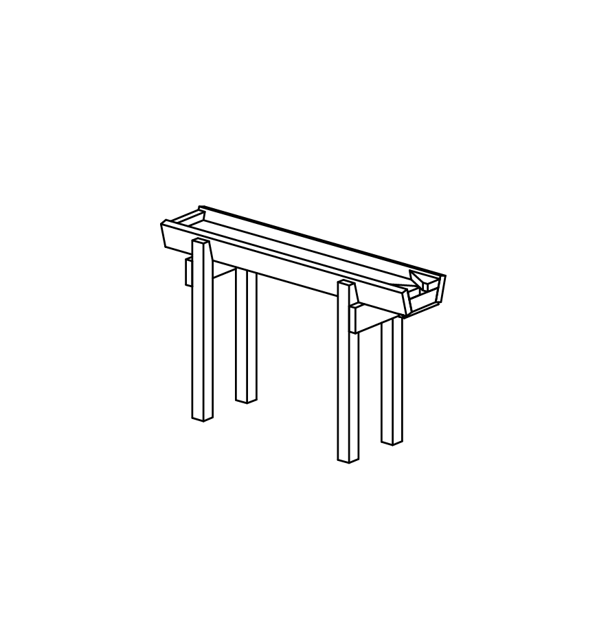 Wasserrinne massiv Ansicht 2
