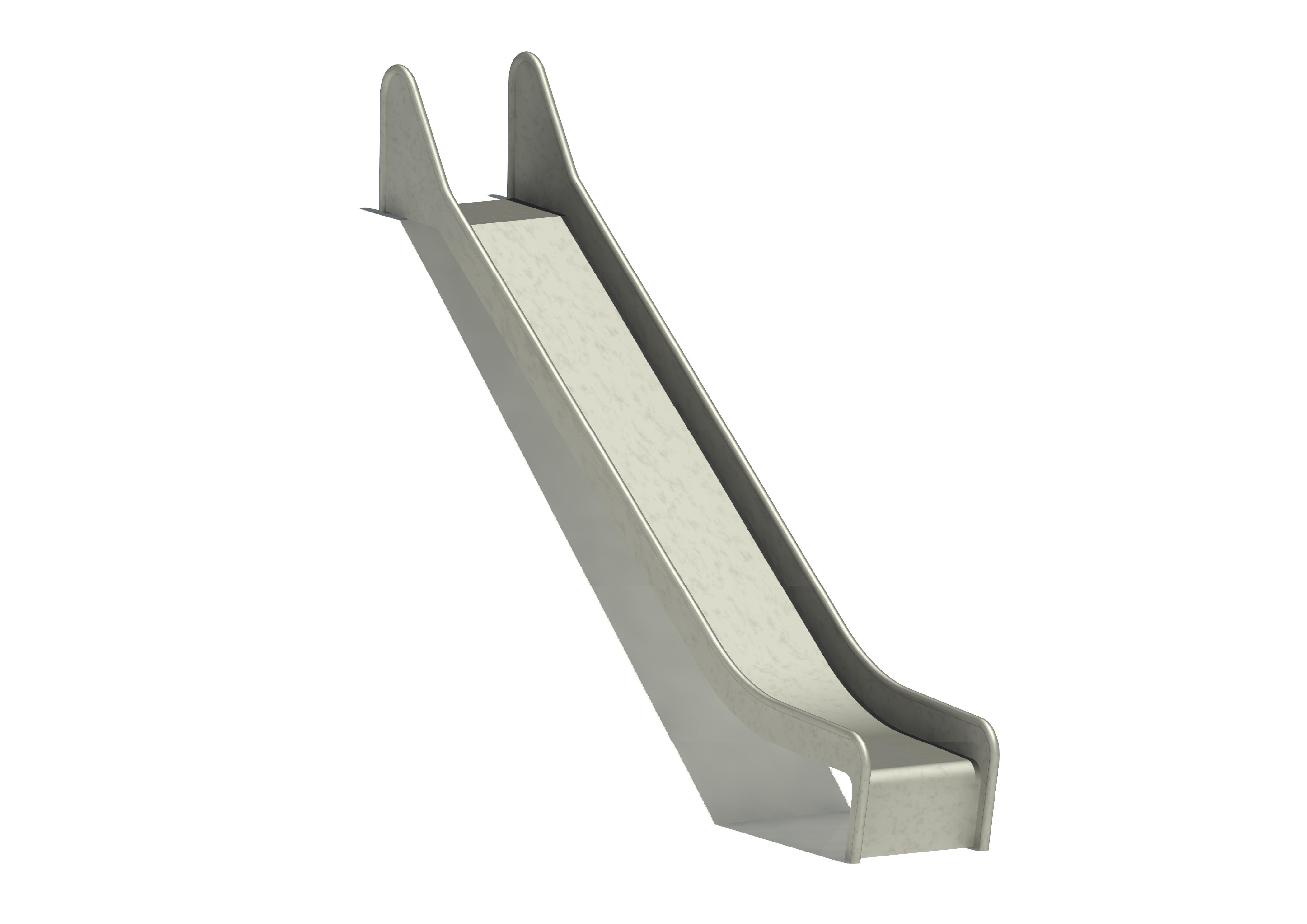 Hangrutschbahn Edelstahl, ABH 175 cm, Breite 50 cm Ansicht 2